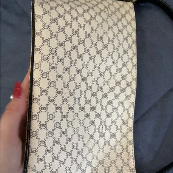 Celine Beige and Black Shoulder Bag - Picture 8 of 8